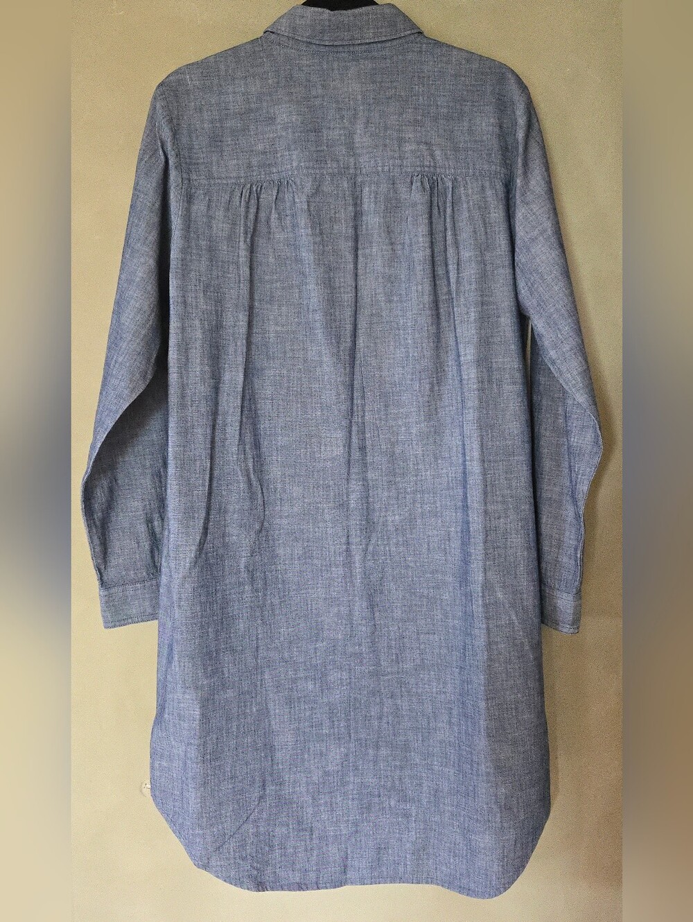 The North Face (89$) | Chambray Button-Up Shirt Dress in Denim Blue, Size L - Picture 3 of 9